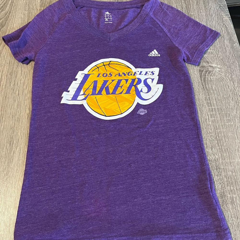 adidas Purple Los Angeles Lakers Short Sleeve Tee
